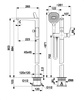 KFA bateria wannowa wolnostojąca Malaga, gun metal grey PVD 4525-510-61