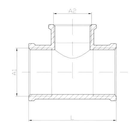 Diamond trójnik redukcyjny Y, mosiądz 3/4"x1/2"x3/4" K-130R.TR-RE.20-15-20.Y.