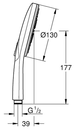 Grohe słuchawka prysznicowa Rainshower SmartActive 130, chrom 26574000
