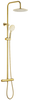 Invena zestaw prysznicowy z deszczownicą i baterią termostatyczną Gold, złoty AU-16-009-X
