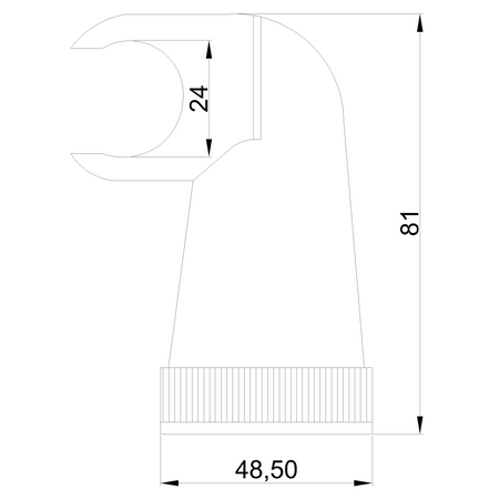 Invena uchwyt punktowy ścienny, chrom AU-00-P01-M
