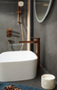 KFA bateria umywalkowa nablatowa wysoka ze spustem klik-klak Malaga, brushed rose gold PVD 4522-712-34