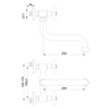 Invena bateria umywalkowo-kuchenna ścienna Roma, chrom BC-21-00S-L