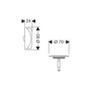 Hansgrohe Flexaplus element zewnętrzny, zestaw odpływ i przelew 58185670