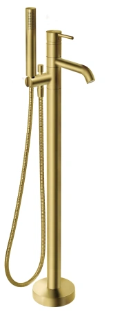 Ferro wolnostojąca bateria wannowa z zestawem natryskowym CIRICULUS, złoto szczotkowane BCK11FBG