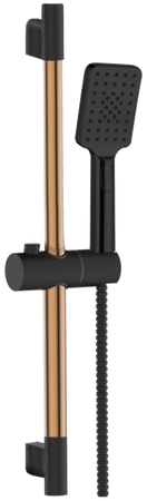 Invena zestaw natryskowy na drążku Midnight, czarny/rose gold AU-35-014-S