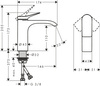 Hansgrohe bateria umywalkowa 110 bez kompletu odpływowego Vivenis, chrom 75022000
