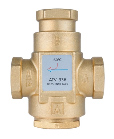 Afriso zawór temperaturowy ATV 336, DN25, Rp1", Kvs 9, 60°C 1633610
