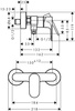 Hansgrohe bateria prysznicowa, natynkowa Rebris S, chrom 72640000