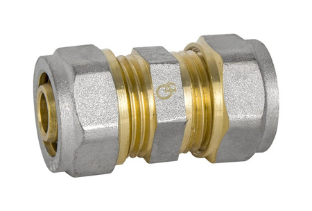 Diamond łącznik redukcyjny ZŁ-PODWÓJNY, PEX-AL-PEX, mosiądz 16x16 FTN-003.16X16.ZŁ-2