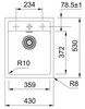 Franke zlewozmywak jednokomorowy Sirius SID 610-36 onyx tectonite 114.0496.104
