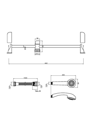 Invena zestaw natryskowy na drążku Ava New, chrom AU-56-001-D