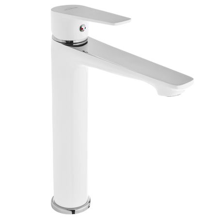 Invena bateria umywalkowa wysoka Dokos biały/chrom BU-19-W02-V