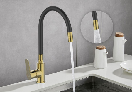 Invena bateria kuchenna Ksanti Plus, złoto szczotkowane BZ-37-009-L