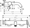 Hansgrohe bateria wannowa, ścienna, natynkowa Tecturis S, brąz szczotkowany 73422140
