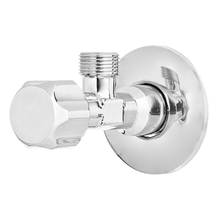 Invena zawór grzybkowy kątowy czerpalny do baterii, dolnopłuka lub pralki 1/2"x1/2", chrom ZW-52-015-L