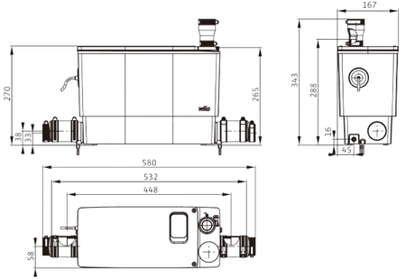 Wilo pompownia do odwadniania DrainLift MINI3-XS-EF 6095127