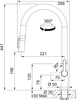 Franke bateria kuchenna filtrująca Maris Slim Clear Water J pull-out, złoty 120.0736.601