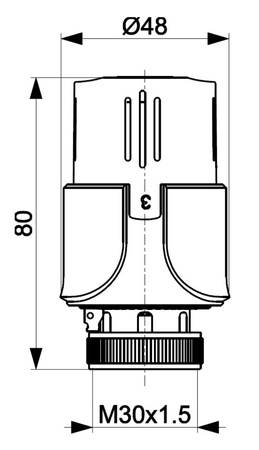 KFA głowica termostatyczna cieczowa M30x1,5, biała 886-540-44