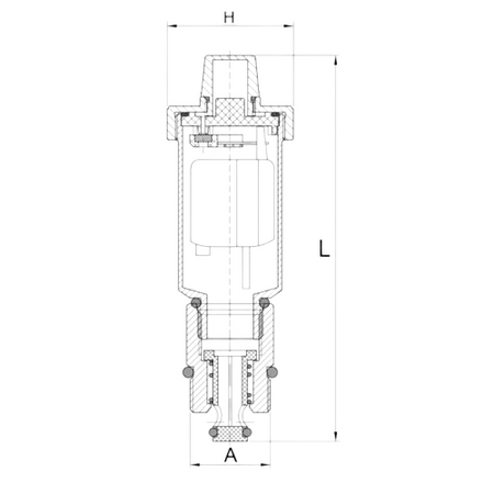 Diamond zawór odpowietrzający CO automatyczny z zaworem odcinającym 1/2" ART.554-15