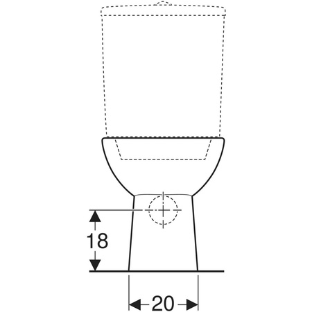 Geberit stojąca miska WC Selnova do spłuczki nasadzanej, lejowa, odpływ poziomy, Rimfree 500.283.01.5