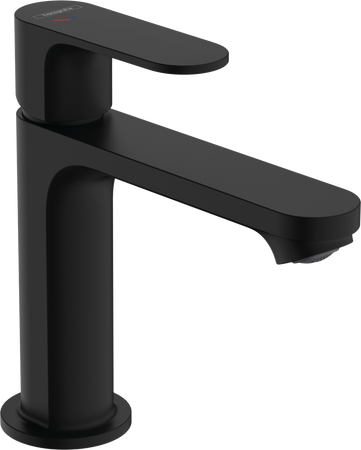 Hansgrohe jednouchwytowa bateria umywalkowa 110 CoolStart z kompletem odpływowym z cięgłem, czarny mat 72519670