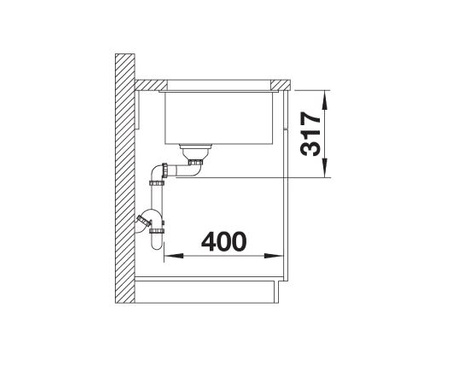Blanco zlewozmywak granitowy ETAGON 500-U Siligranit antracyt (zestaw szyn Etagon w komplecie)  522227