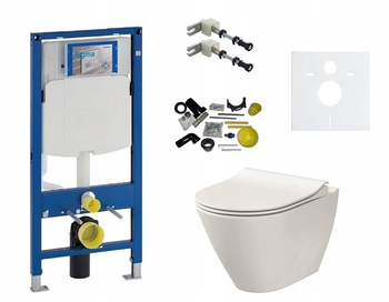 Zestaw Duofix stelaż podtynkowy Geberit do WC + miska Cersanit CleanOn WC z deską S056