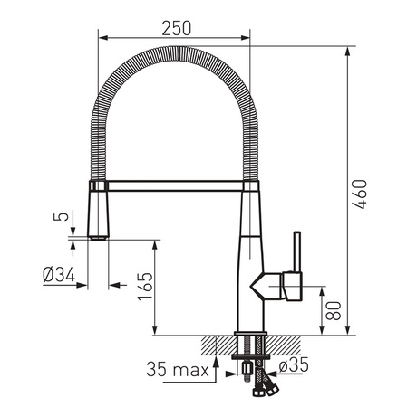 Ferro bateria zlewozmywakowa stojąca SONATA, chrom BNA4