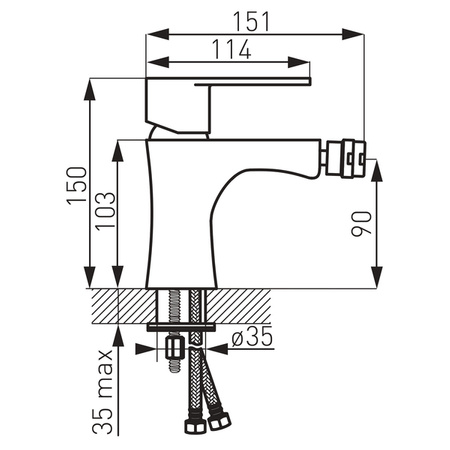Ferro bateria bidetowa ALGEO BAG6