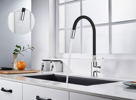 Invena bateria kuchenna Ksanti, chrom/czarny BZ-37-008-L