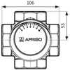 Afriso zawór mieszający czterodrogowy obrotowy ARV 487 ProClick, DN50, Rp2", Kvs 40 1348710