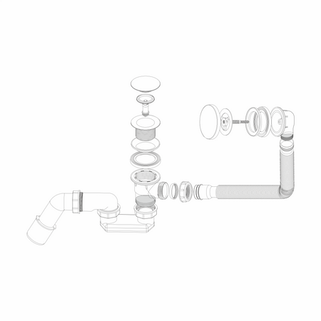 Instadrain syfon do wanny czyszczony od góry klik-klak, chrom 2645
