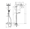 Hansgrohe komplet prysznicowy Crometta E 240 1jet, EcoSmart 9 l/min 27281000