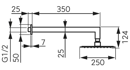 Czarny, kwadratowy zestaw prysznicowy 6w1 z baterią wannowo-natryskową Talis E ST004