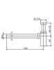 KFA syfon butelkowy PREMIUM CLASS kwadrat 600-002-00