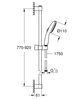 Grohe zestaw z drążkiem prysznicowym, 2 strumienie Tempesta 110 chrom 2764630E