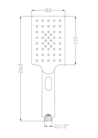 Invena słuchawka natryskowa Nyks chrom AS-32-001