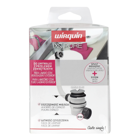 Wirquin syfon umywalkowy Xs-Pure quick-clac z przelewem pl 30722015