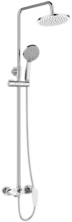 Invena zestaw prysznicowy z deszczownicą i baterią wannową Dokos, chrom AU-19-B01-V
