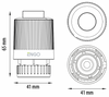 Engo siłownik termoelektryczny M30x1.5 do rozdzielacza ogrzewania podłogowego, 230V, normalnie otwarty E30NO-230