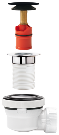 Wirquin syfon umywalkowy Nano quick-clack, czarny mat 30723978