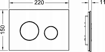 Tece TECEloop - przycisk szkło czarne, przyciski czarne 9240657