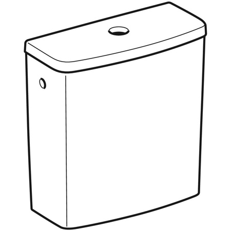 Geberit spłuczka nasadzana Selnova Square, spłukiwanie dwudzielne, przyłącze z boku, do WC, Rimfree 501.578.01.1