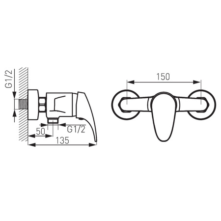 Ferro bateria natryskowa FERRO ONE, chrom BFO7