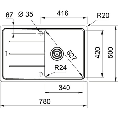 Franke zlewozmywak jednokomorowy Basis BFG 611 Fragranit+ onyx 114.0205.037