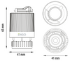 Engo siłownik termoelektryczny 230V, M28x1.5, NC E28NC-230