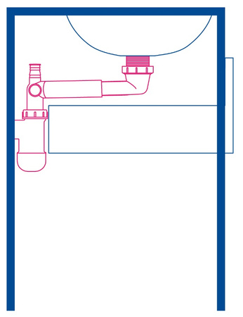 Deante syfon biały umywalkowy płaski space saver teleskopowy NHC_633K