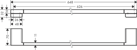 Hansgrohe wieszak na ręcznik kąpielowy, czarny matowy 41747670