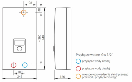 Kospel podgrzewacz trójfazowy ze sterowaniem elektronicznym i wyświetlaczem LCD 17/18/21/24kW PPE3-18/21/24.LCD.PL
